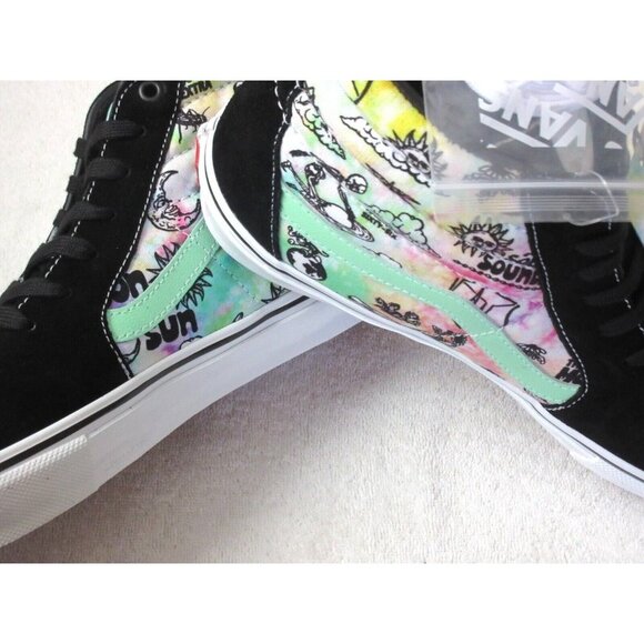 Vans Men's Skate Sk8-Hi Shroom Doom Tie Dye Canvas Suede shoes Sizes NIB - Picture 4 of 5